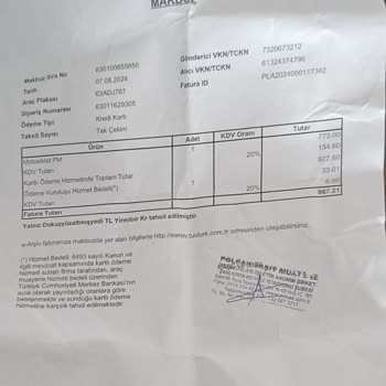 TÜVTÜRK Kredi Kartı Hizmet Bedeli Haksız Kesinti