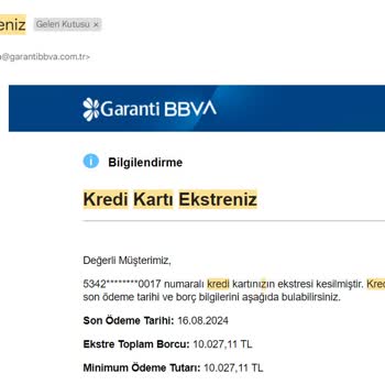 Garanti Bankası Hatalı Meblağda Yapılandırma