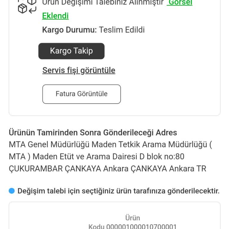 Karaca Züccaciye Karaca Israrla Farklı Adrese Ürün Göndermeye Çalışıyor