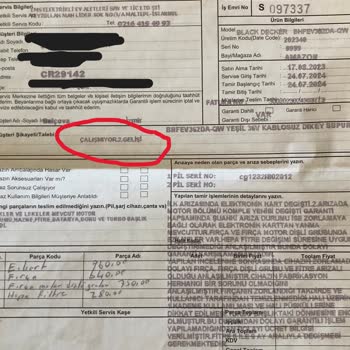 Black&Decker Amazon'dan Alınan Süpürge Sürekli Arızalanıyor