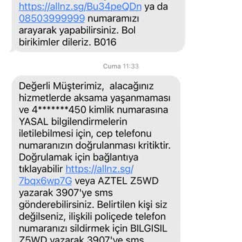 Allianz Sigorta Allianz/ Müşteri Hizmetleri
