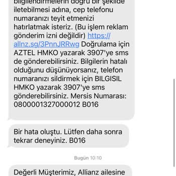 Allianz Sigorta Allianz/ Müşteri Hizmetleri
