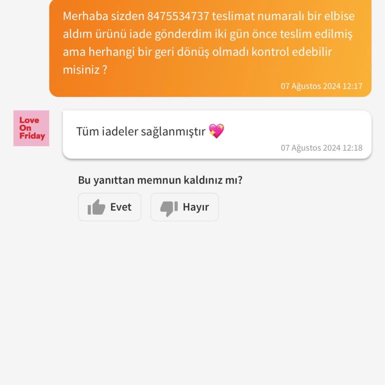 Satıcıdan Onaylanan İadeyi Trendyol Yatırmıyor
