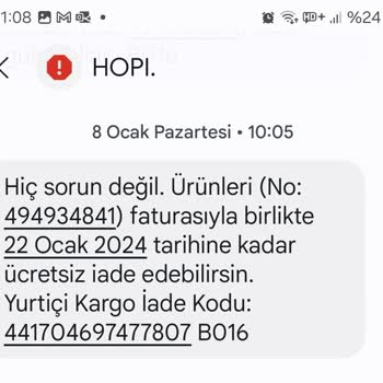 Hopi Alışveriş Sitesinden Alınan Hoover Şarjlı Süpürge İade Problemi