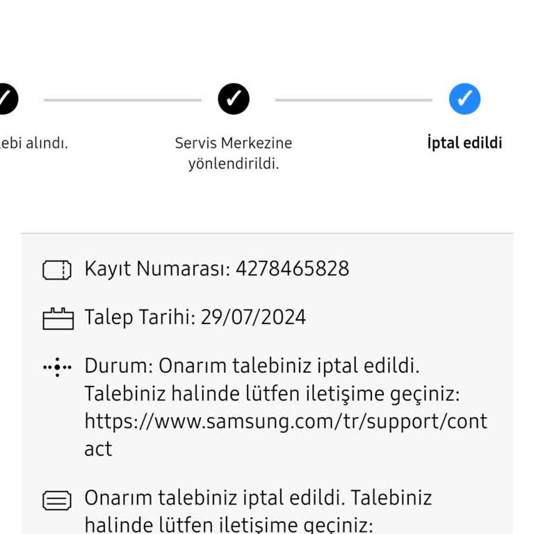 Samsung Servis Hizmeti Alamıyorum.