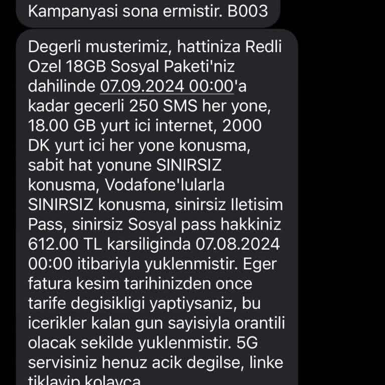 Vodafone'un İstenmeyen Paket Satışı Ve Yetersiz Müşteri Hizmeti
