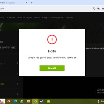 epin.com.tr Gameplus Geçersiz Kod