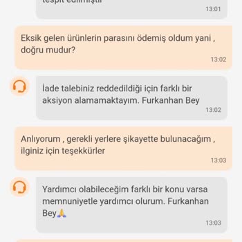 Trendyol GO'dan Verdiğim Sipariş Eksik Geldi Ve Ücreti İade Edilmedi