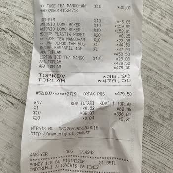 Migros Ürün İki Kere Geçilmiş