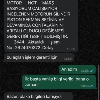 Çetin Motor (Bağcılar) Bajaj Dominar 250 Model Motosiklet Şikayeti