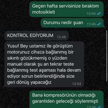 Çetin Motor (Bağcılar) Bajaj Dominar 250 Model Motosiklet Şikayeti