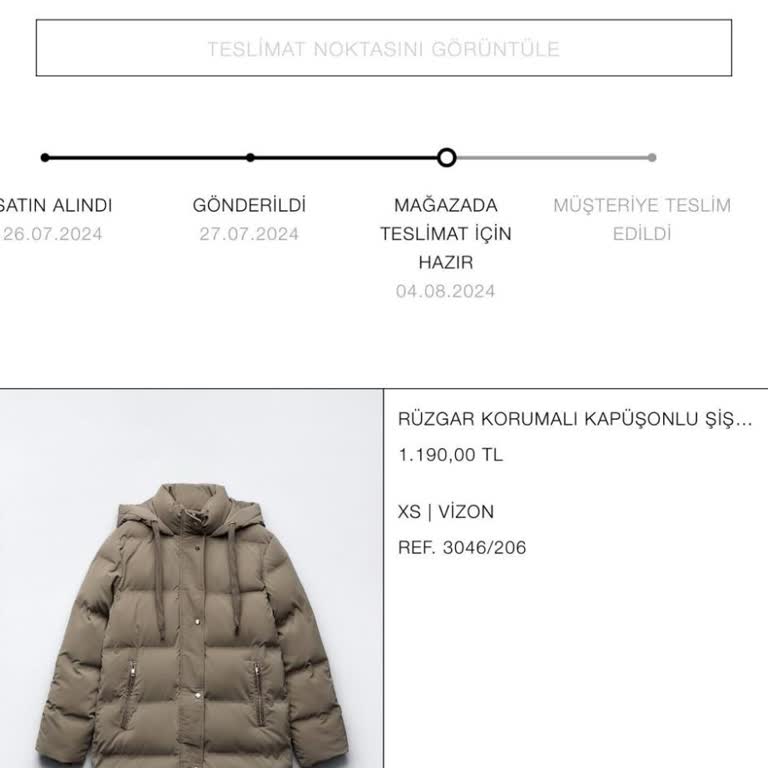 Zara Haksız Yere Siparişimi İade/iptal Etti