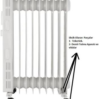 Kumtel 9 Dilim Radyatör Kum-1225 Marka Yağlı Radyatör, Ayıplı Mal
