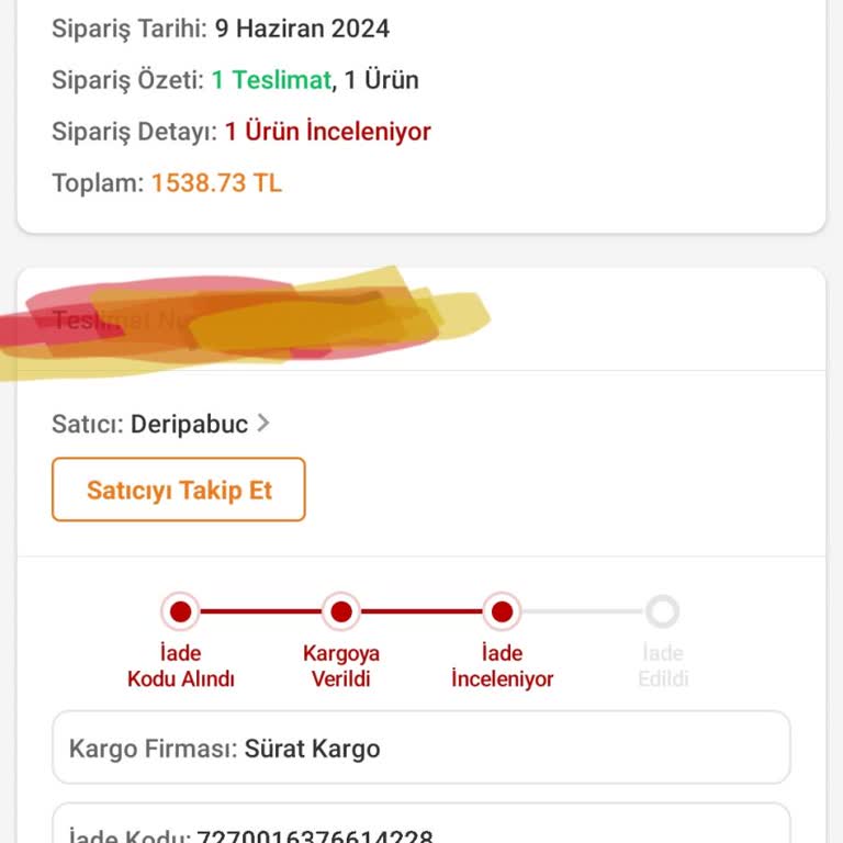 Trendyol 1 Ay Geçti İade Yapılmıyor