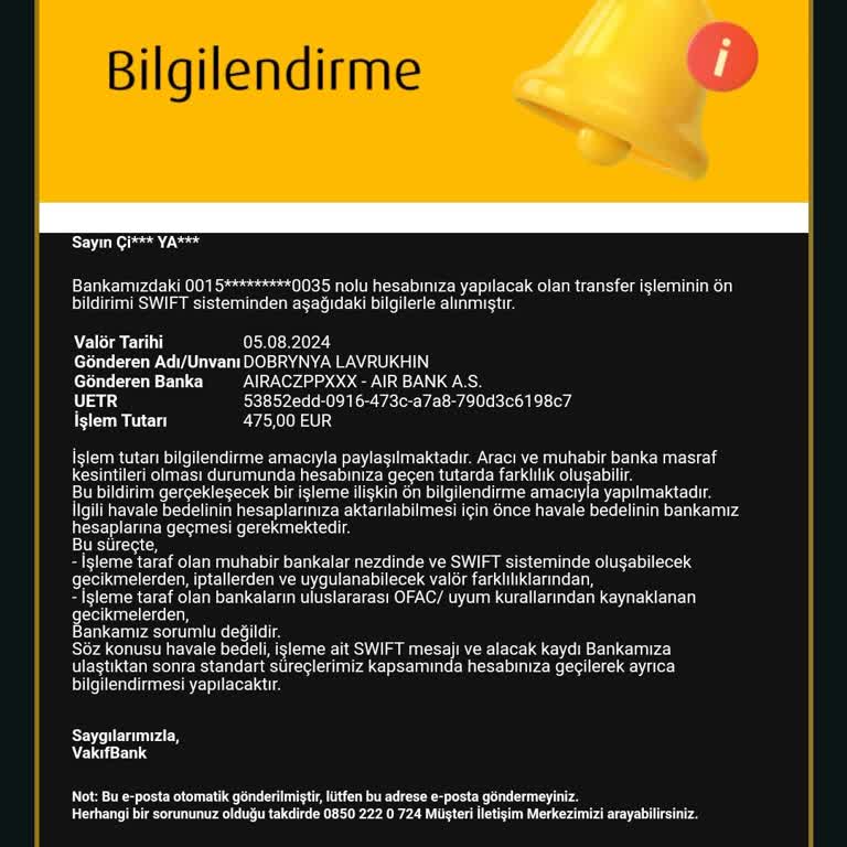 VakıfBank SWİFT Transferi Gelmiyor!