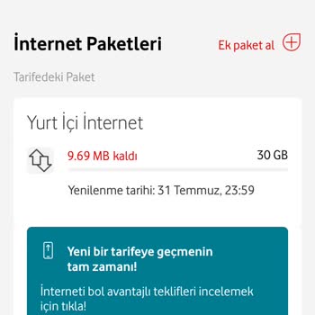 Vodafone Yanlış İnternet Ücretlendirmesi Ve İade Talebi