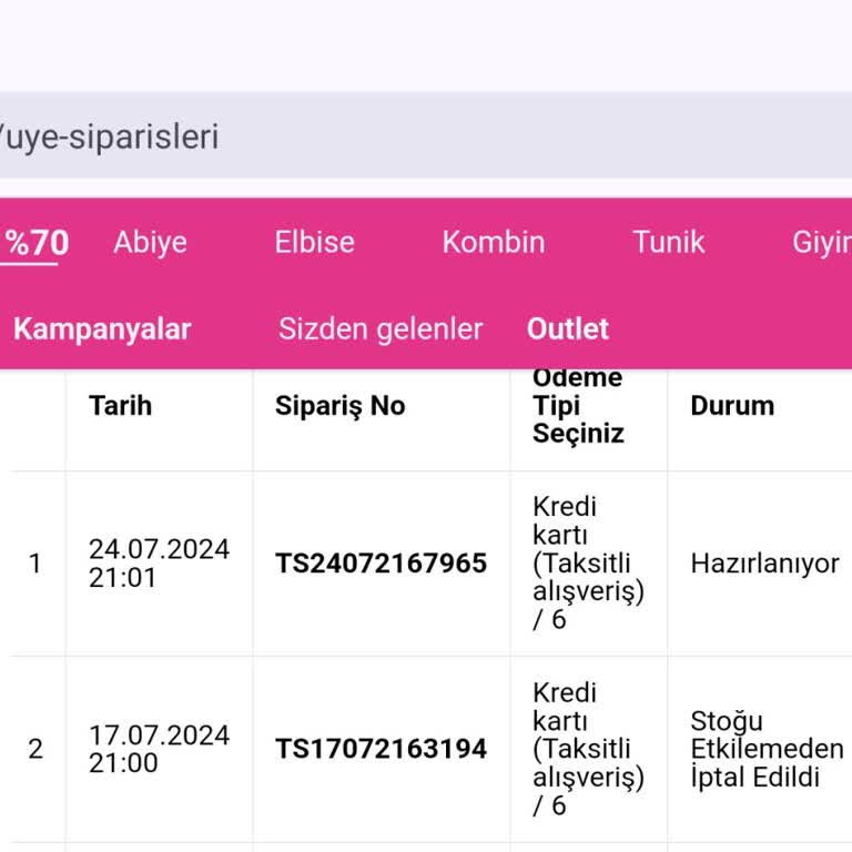 Modamerve Elbise Siparişi Verdim