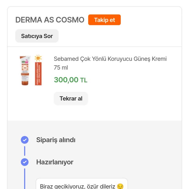 Hepsiburada Uygulamasından Siparişim Kargoya Verilmedi