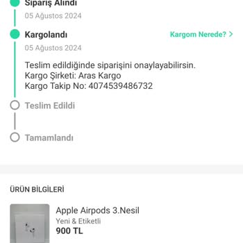 Aras Kargo Kargom Sürekli Açık Olmasına Rağmen Bırakılmadı