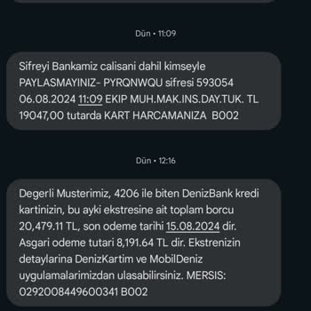 Denizbank Kart Aidatını İade Etmiyor