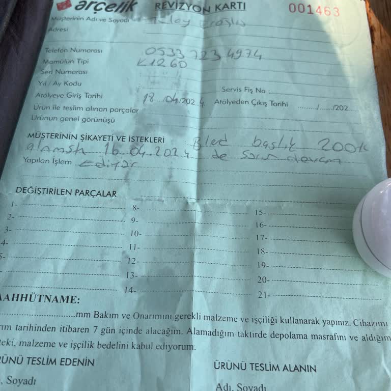 Arçelik Servisinden Hayal Kırıklığı: Çalışan Mutfak Robotu Bozuldu!