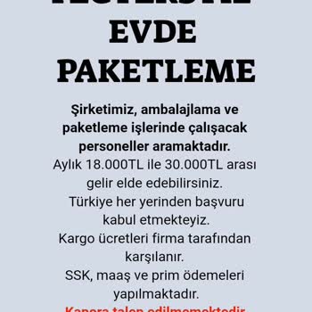 Evde Paketleme Türkiye Yegtekstil Yanıltmacası