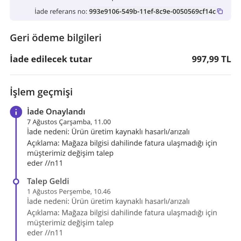 Samsung Değişim İstedim İade Yapılarak Mağdur Edildim