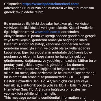 HP Servis Umursamazlığı Ve Bilgisayarımı 20 Gündür Yapmamaları