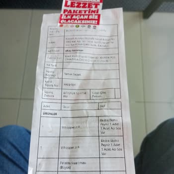 Yemek Sepeti Verilen Sipariş Burger King Gelen Sipariş