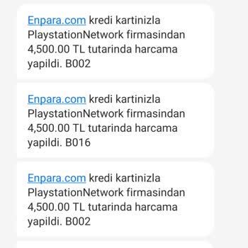 Enpara PlayStation Network London Bilgim Dışında Hesabımdan Para Çekildi