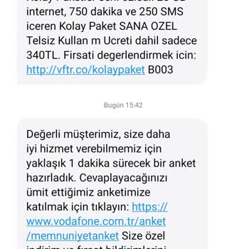 Vodafone'dan Gelen Mesajları Engelleyemiyorum