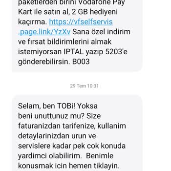 Vodafone'dan Gelen Mesajları Engelleyemiyorum
