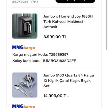 Jumbo Para İadesi Yapmıyor