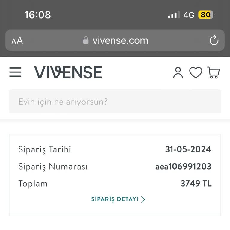 Vivense 2 Aydır Siparişim Teslim Edilmiyor