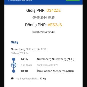 SunExpress Hava Yolları Bilet Ödemesi Yapılmadı