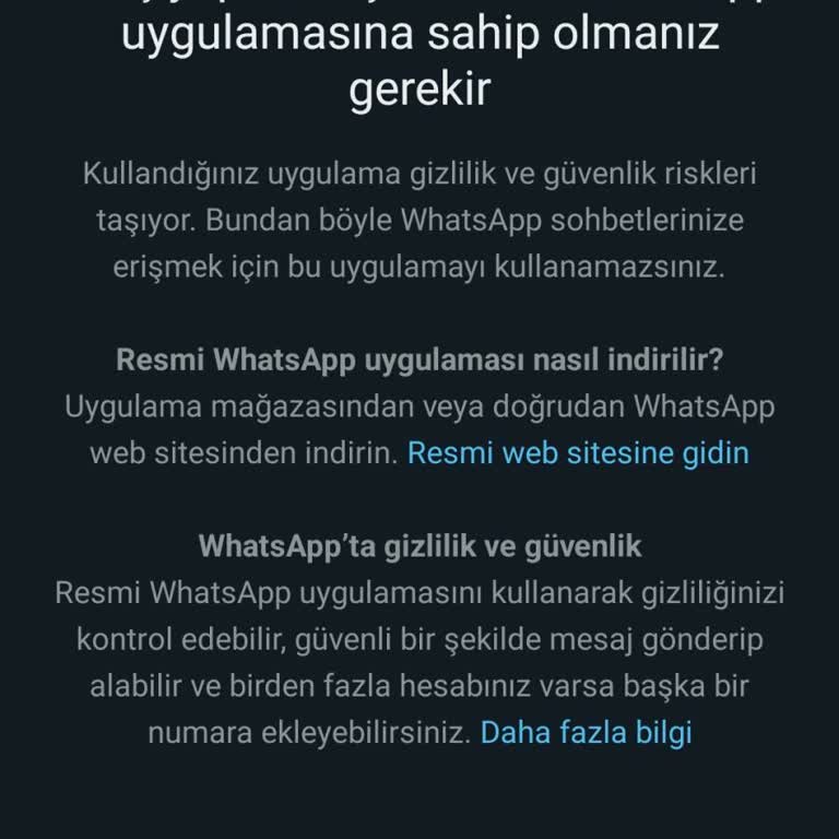 WhatsApp Resmi Uygulama