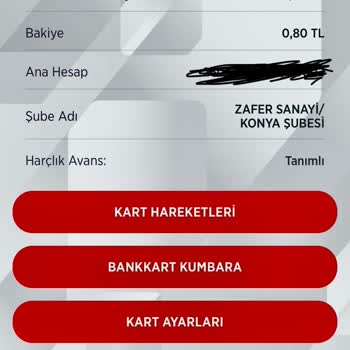 Ziraat Bankası Ziraat Kredi Kartı Harçlık Avans Kısıtı