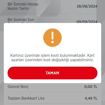 Ziraat Bankası Ziraat Kredi Kartı Harçlık Avans Kısıtı