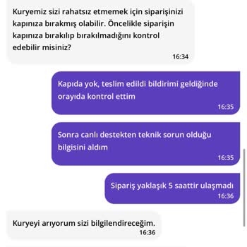Getir Büyük Keyfe Keder Sipariş İptali