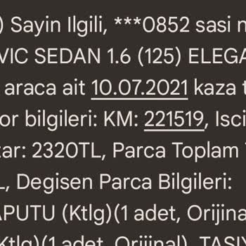 Doğa Sigorta Hasar Kilometre Hatası
