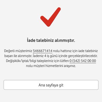 Vodafone 1600 TL İadesi İçin 3 Aydır Bekliyorum