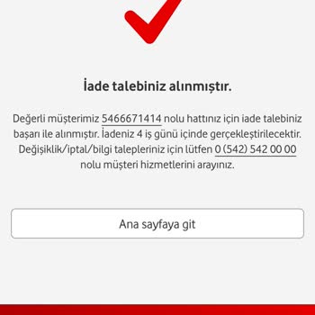 Vodafone 1600 TL İadesi İçin 3 Aydır Bekliyorum