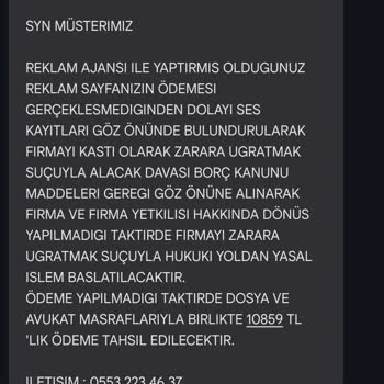 KurumsalFirmam.com Yanıltıcı Reklam Ve Zorla Ücret Talebi