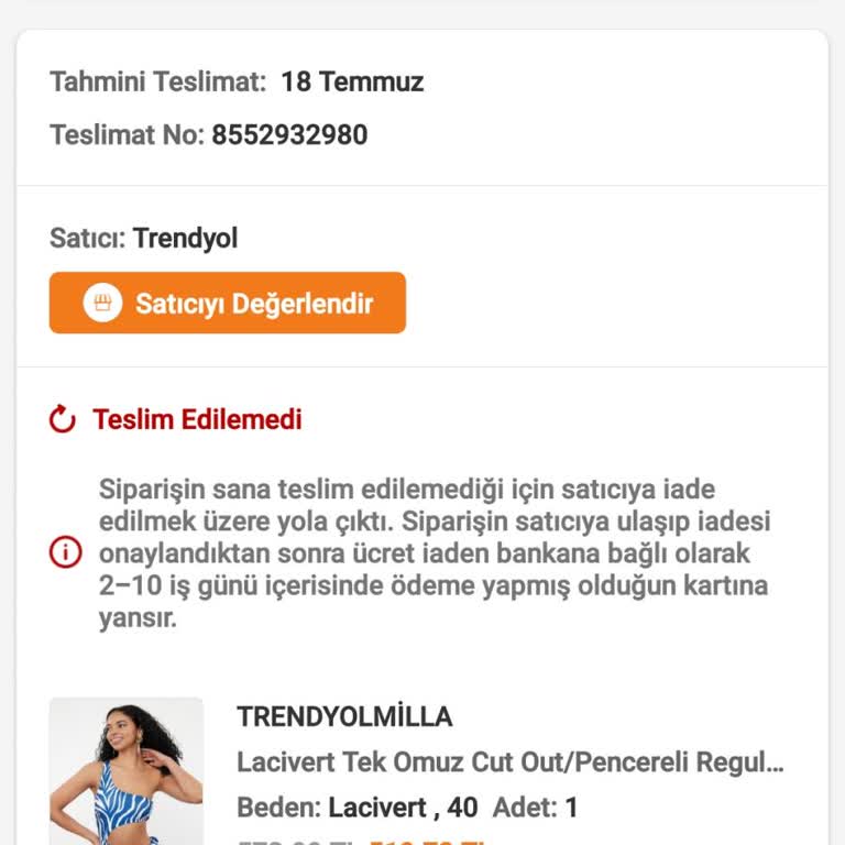 Trendyolmilla Satış Sonrası Hizmet Kalitesizliği.
