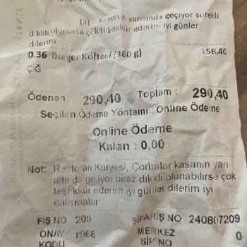 Köfteci Yusuf Eksik Ürün Ve Küçük Porsiyon Sorunu