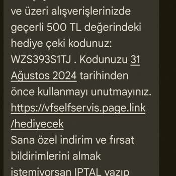 Vodafone'un Hediye Çeki Sözüne Güvenemiyoruz