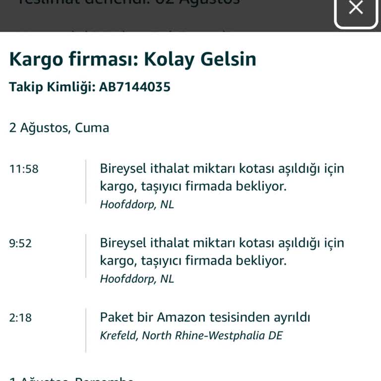 Amazon Taşıyıcı Problemi Kargo Sıkıntısı