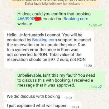 Booking.com Europa Royale Bucharest Reservation Issue. Incorrect Currency Charged