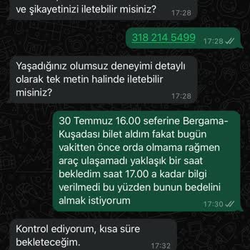Kamil Koç Otobüs Biletim Yandı