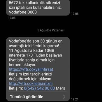 Vodafone'un Reklam SMS'leriyle Mücadele: İzin İptali Sorunu